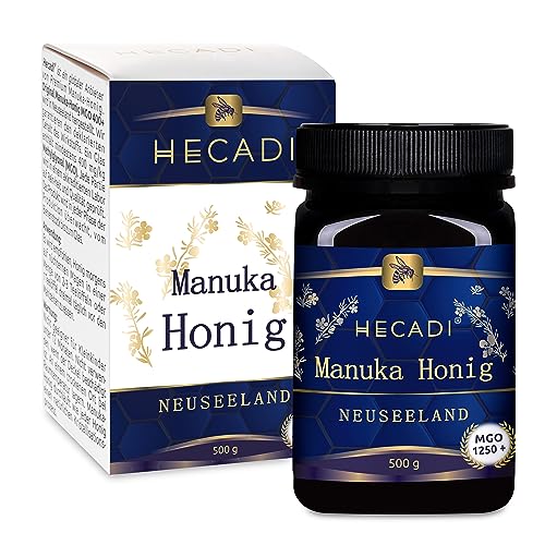 Manuka Honig MGO 1250+ Hecadi I Original aus Neuseeland I mit zertifiziertem und Garantiertem Inhalt von MGO I 500 g von Hecadi