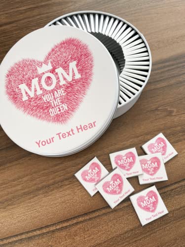 Mom You Are The Queen Design - Mothers Day - Custom Chocolate favor for Mother - Multi Design - Mini Chocolate - Personalized - Unique - Customizable (30) von Hediyenza