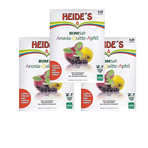 BOMSaft AQA - Aronia-Quitte-Apfel - 3er-Pack, 3 x 5 Liter von Heides-BiB