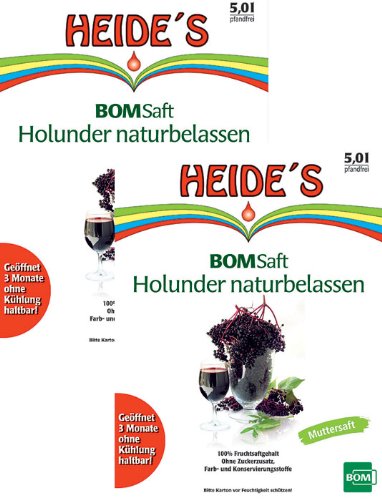 BOMSaft Holunder naturbelassen - Doppelpack -, 2 x 5 Liter von yaco