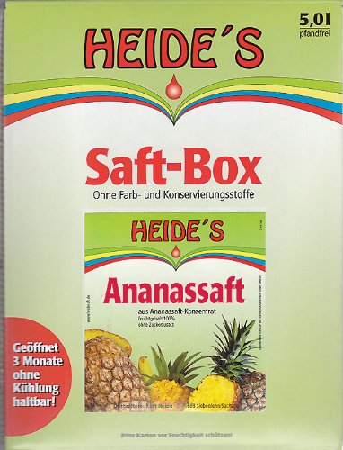 Heides-BiB Ananassaft, 5 Liter, 1 Stück, Beutel in Box von Heides-BiB