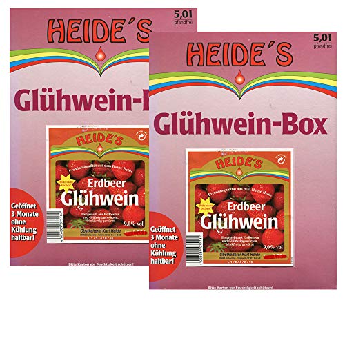Erdbeer-Glühwein 9,5% Alc. 2er-Pack, 2 x 5 Liter von Heides-BiB