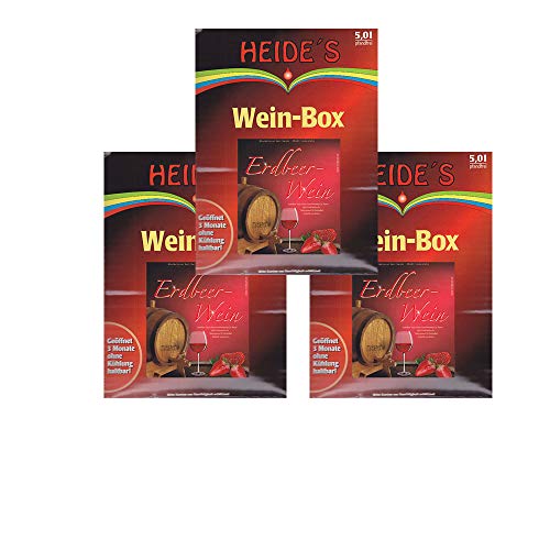 Erdbeerwein 9,5% Alc. 3er-Pack, 3 x 5 Liter von Heides-BiB