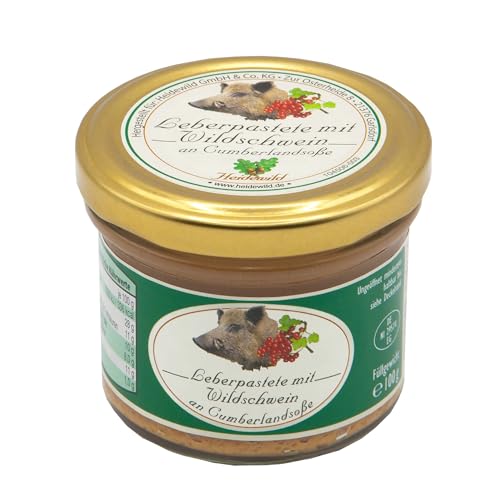 Leberpastete mit Wildschwein an Cumberlandsoße 100g Glas von Heidewild