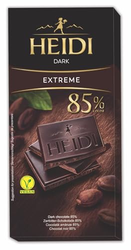 Heidi Schokoladentafel Dark Extreme 85% 80g (case of 20) von Heidi