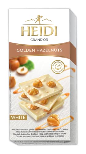 Heidi Schokoladentafel Grand'Or White & Hazelnuts 100g (case of 12) von Heidi