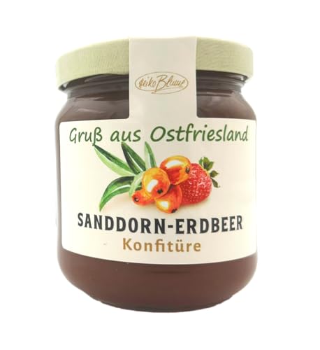 Heiko Blume Sanddorn-Erdbeer Konfitüre - 250g - Premium Konfitüre mit 45% Fruchtanteil - Vegan von Heiko Blume