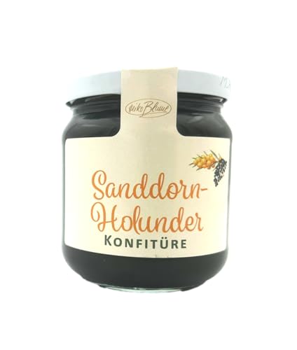 Heiko Blume Sanddorn-Holunder Konfitüre - 250g - Premium Konfitüre mit 45% Fruchtanteil - Vegan von Heiko Blume