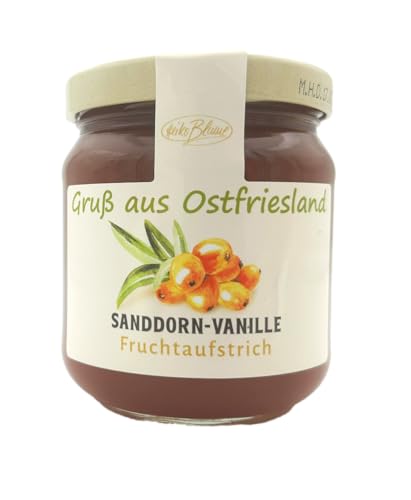 Heiko Blume Sanddorn-Vanille Konfitüre - 250g - Premium Konfitüre mit 45% Fruchtanteil - Vegan von Heiko Blume