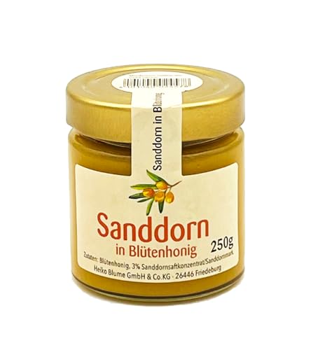 Heiko Blume Sanddorn in Blütenhonig - 250g - Premium Honigspezialität mit Sanddorn von Heiko Blume