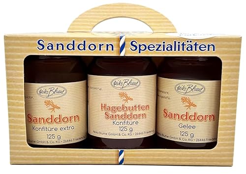 Sanddorn Spezialitäten Set – 3 x 125 g Fruchtaufstriche von Heiko Blume