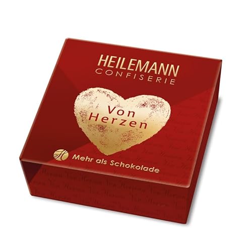 Heilemann „Von Herzen“ Schokoladen-Geschenk (Geschenk mit Haselnuss-Nougat-Kugeln) von Heilemann Confiserie