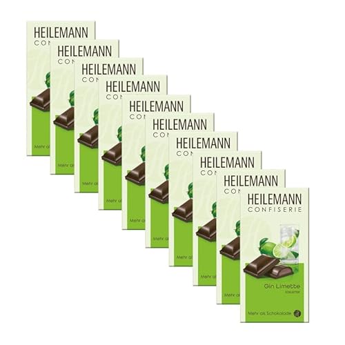 Heilemann Confiserie Schokolade, Gin-Limette, 10 x 100 g von Heilemann Confiserie