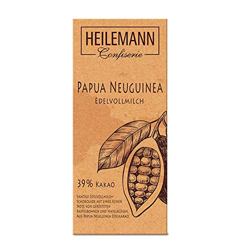 Heilemann Confiserie Ursprungs-Schokolade Papua Neuguinea 39% Edelvollmilch, 80g von Heilemann Confiserie