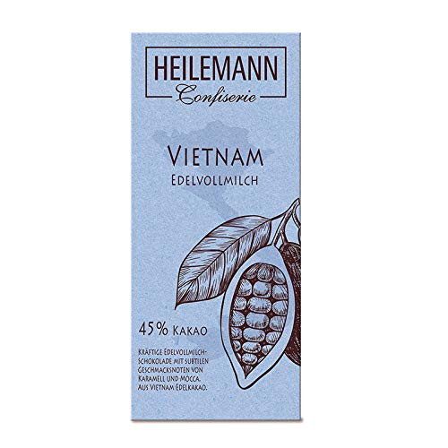 Heilemann Confiserie Ursprungs-Schokolade Vietnam 45% Edelvollmilch, 80g von Heilemann Confiserie