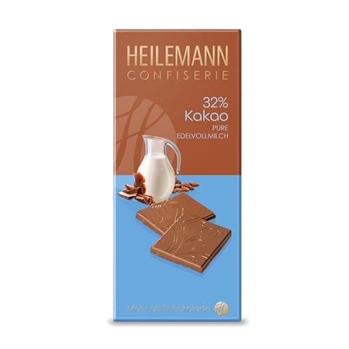 Heilemann Flachtafel-Schokolade, 80 g (Edelvollmilch 32% Kakao) von Heilemann Confiserie