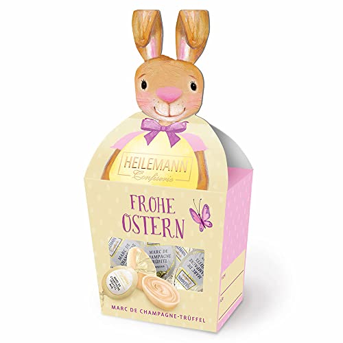 Heilemann Hase mit Marc de Champagne Ostereiern, 90g von Heilemann Confiserie