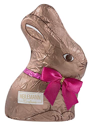 Heilemann Osterhase aus Schokolade, stannioliert, 30 x 50 g (braun, Edelbitter, 2-fach sortiert) von Heilemann Confiserie