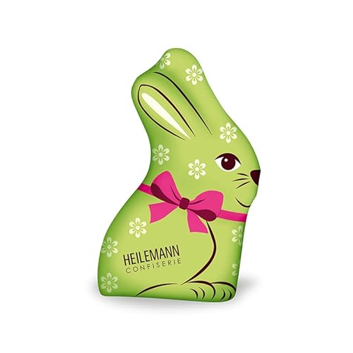 Heilemann Osterhase aus Schokolade, stannioliert, 42 x 22 g (bunt, Edelvollmilch, 3-fach sortiert) von Heilemann Confiserie