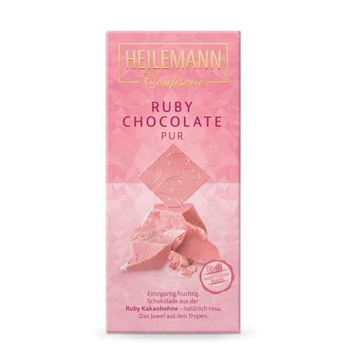 Heilemann Ruby Chocolate pur - fruchtige rosa Schokolade 80g von Heilemann Confiserie