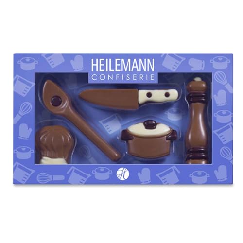 Heilemann Schoko Geschenkverpackung "Kochen" Edelvollmilch 100g von Heilemann Confiserie