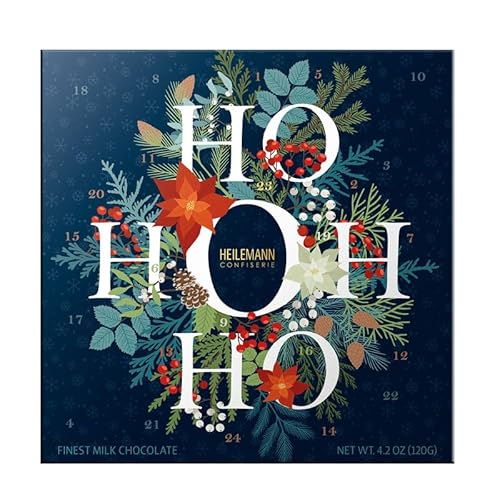 Heilemann Tischkalender mit Schokoladen-Täfelchen"HO HO HO"-Edition, 120 g von Heilemann Confiserie