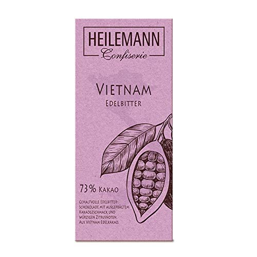 Heilemann Ursprungs-Schokolade Vietnam 73% Edelbitter, 80g Tafel von Heilemann Confiserie