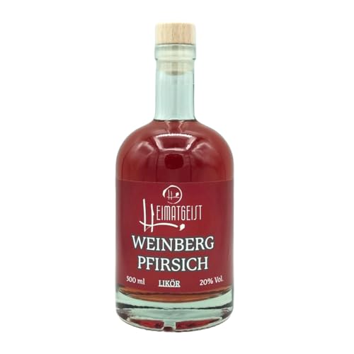 Roter Weinbergpfirsichlikör 500ml, 20% vol. von Heimatgeist