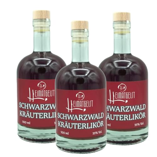 Schwarzwald Kräuterlikör 500ml, 35% vol. 3er Box von Heimatgeist