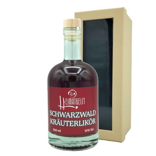 Schwarzwald Kräuterlikör 500 ml 35% Vol. dekorativ verpackt von Heimatgeist