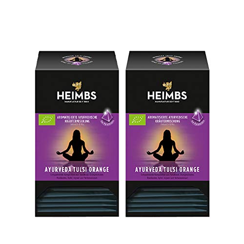 HEIMBS Bio Ayurveda Tulsi Orange, 20 Pyramidenbeutel, 2er Pack von Heimbs