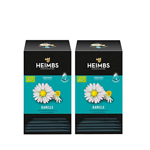 HEIMBS Bio Kamille, 20 Pyramidenbeutel, 2er Pack von Heimbs