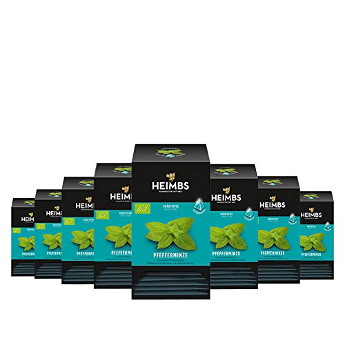 HEIMBS Bio Pfefferminze, 20 Pyramidenbeutel, 8er Pack von Heimbs