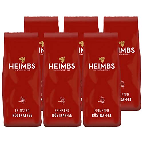 HEIMBS Gastronomie Mischung Feinster Röstkaffee, 500g ganze Bohne, 6er Pack von Heimbs