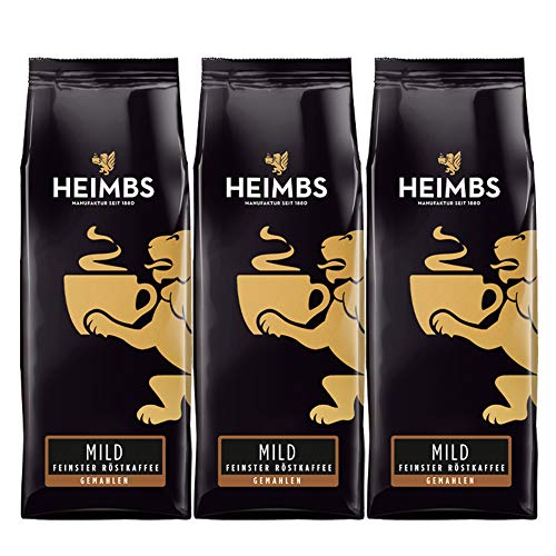 HEIMBS Mild Feinster R?stkaffee, 250g gemahlen, 3er Pack von Heimbs