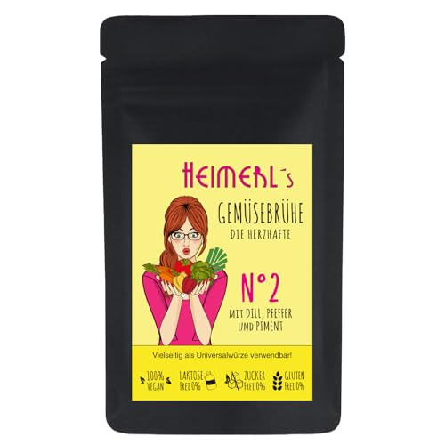 HEIMERLs Gemüsebrühe Nr.2, mit extra Dill, Pfeffer & Piment, ohne künstliche Zusätze, 150g von Heimerls Wild- und Heilpflanzen