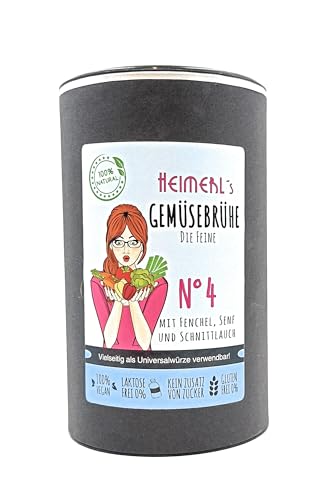 HEIMERLs Gemüsebrühe Nr.4 - Die Feine - in der 500g Dose - mit Fenchel und Senf von Heimerls Wild- und Heilpflanzen