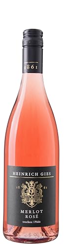 2024 Weingut Heinrich Gies Merlot Rosè D.Q. trocken 750 ml 12,5% Vol. Alkohol - Perfekter Sommerwein für die Terrassse oder als Geschenk und Mitbringsel von Heinrich Gies