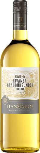 Heinrich Hansjakob Rivaner & Grauburgunder Qualitätswein trocken 1 Ltr. (Packung mit 6) von Heinrich Hansjakob