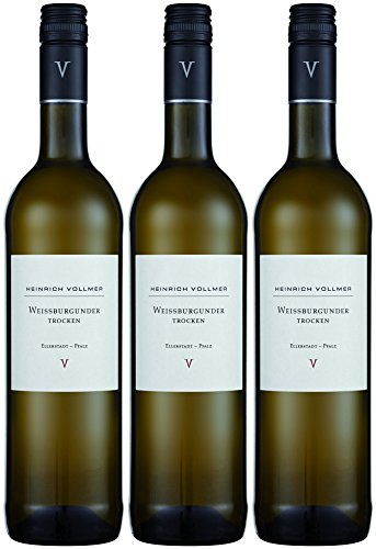 Heinreich Vollmer Ellerstadt Weißburgunder 2013/2015 trocken (3 x 0.75 l) von Heinrich Vollmer