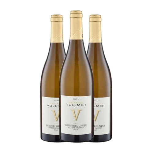 Heinrich Vollmer 50 HL Spätlese Weißburgunder Trocken Pfälz 75 cl Weißwein (Karton mit 3 Flaschen von 75 cl) von Heinrich Vollmer