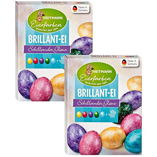 Heitmann Eierfarben Brillant - 5 flüssige Eierfarben mit Glanz-Effekt (2er Pack) von Heitmann Eierfarben