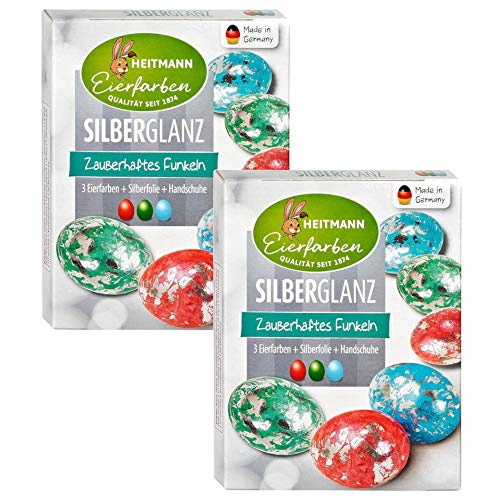 Heitmann Eierfarben Silberglanz - 3 Kaltfarben (2er Pack) von Heitmann Eierfarben