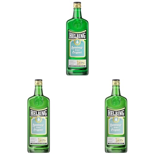 Helbing Kümmel - Hamburgs feiner Kümmel Schnaps seit 1836 - Trinkt man eiskalt, pur oder mit Tonic. (1 x 0,7 l) | 700 ml (3er Pack) von Helbing