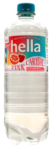 hella Caribic Pink aromatisiertes Wasser, 18er Pack (18 x 0.75 l) EINWEG von Hella