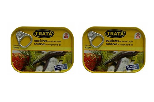 2x 100g Sardinen in Olivenöl eingelegt Trata Griechenland Fisch in Öl Konserve von Hellenikos