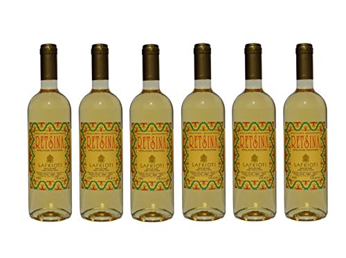 6x Retsina Lafkioti je 750ml 12% aus Griechenland - griechischer geharzter Weißwein Sommerwein von Hellenikos