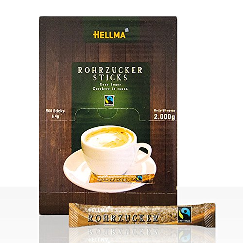 Hellma Rohrzucker FAIRTRADE - Sticks 500 Portionen à 4 g; Packungsinhalt: 500 Portionen von Hellma