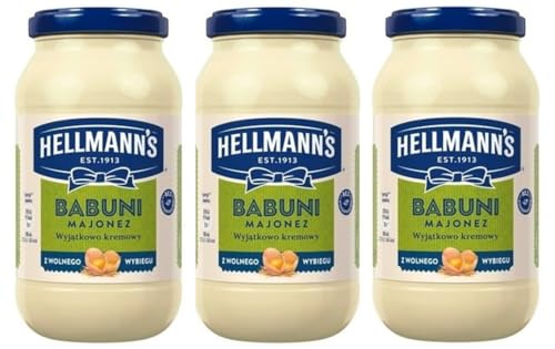 3 Gläser Hellmanns Orginal Oma´s Mayonnaise 340ml / Majonez Babuni von Hellmann's