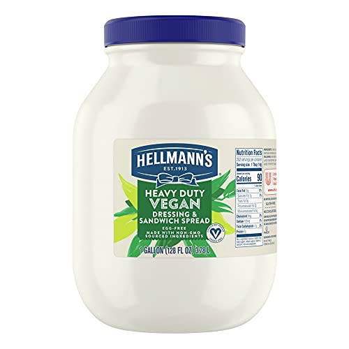 Hellmann's Robustes, veganes Mayonnaise-Glas, cremige Mayo auf Pflanzenbasis, Gewürze für Salate und Sandwiches, eifrei, 3,6 l, 1 Stück von Hellmann's